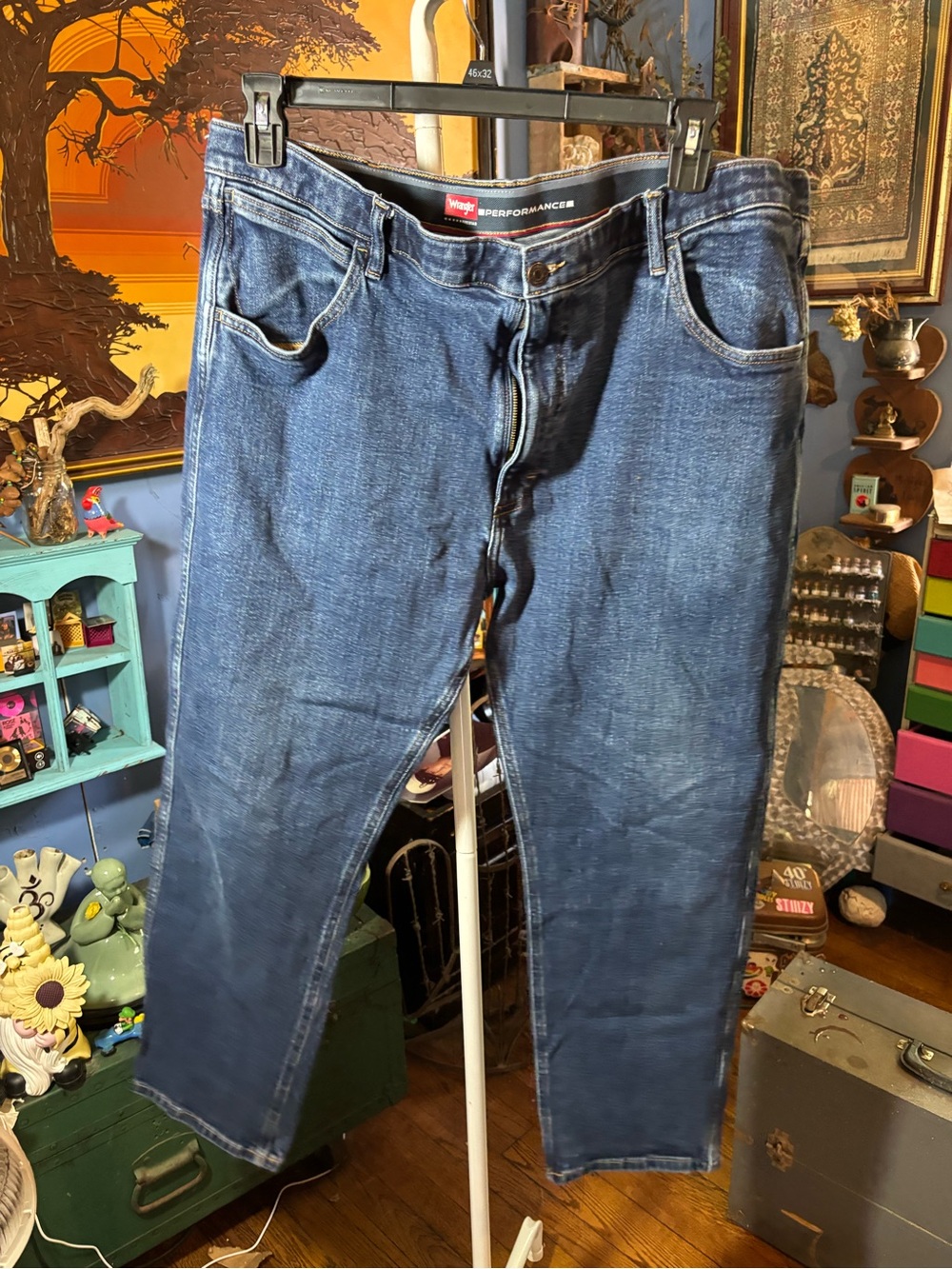 Wrangler Men’s Dark Blue Relaxed Fit Jeans